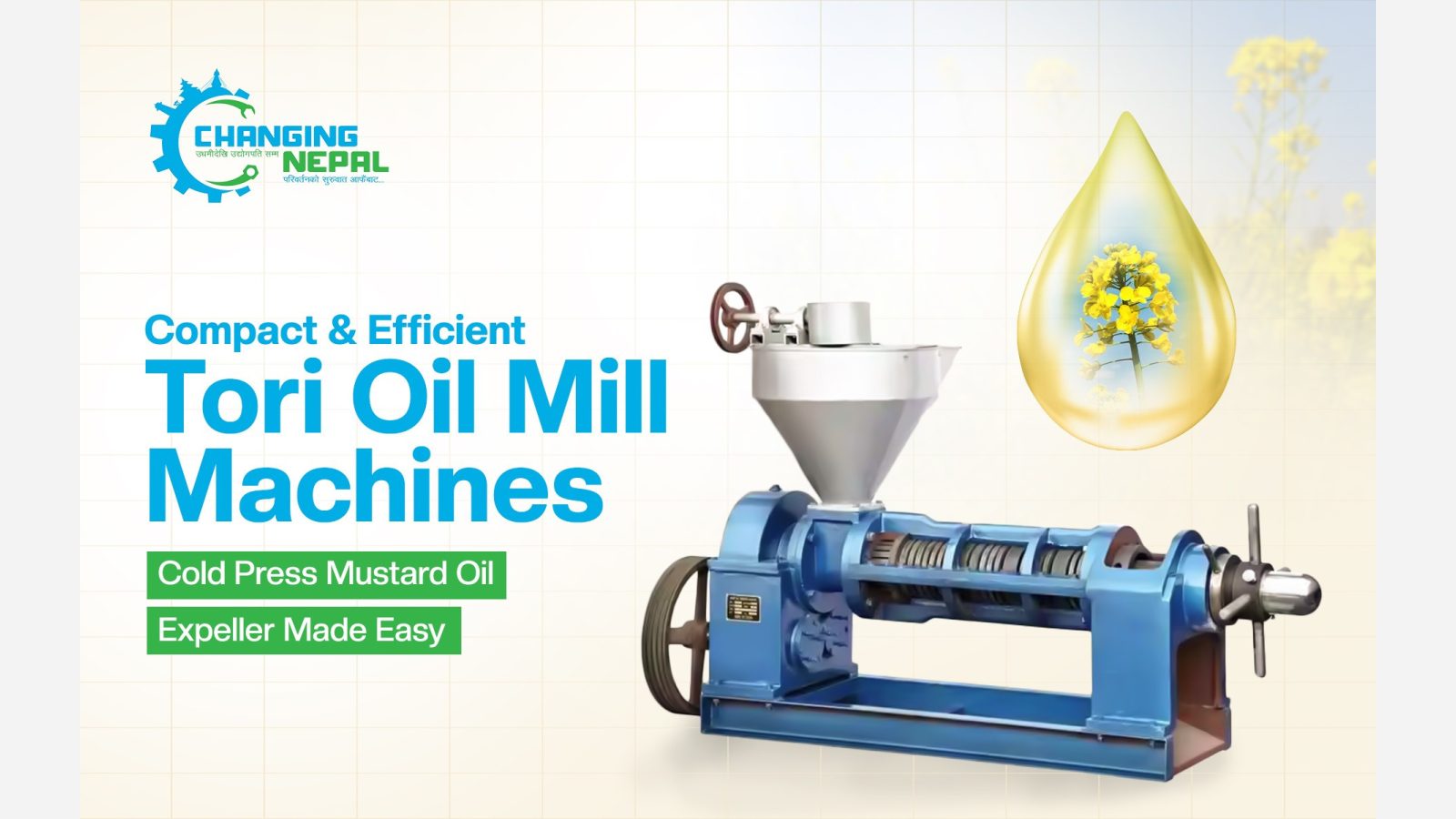 Compact & Efficient Tori Oil Mill Machines | Cold Press Mustard Oil Expeller Made Easy