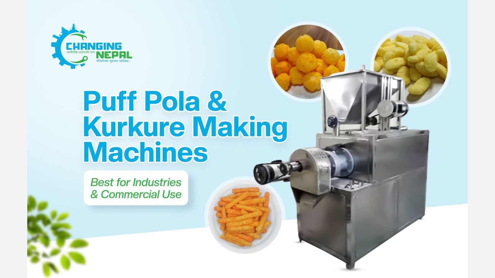 Puff Pola Kurkure Making Machines | Best for Industries & Commercial Use