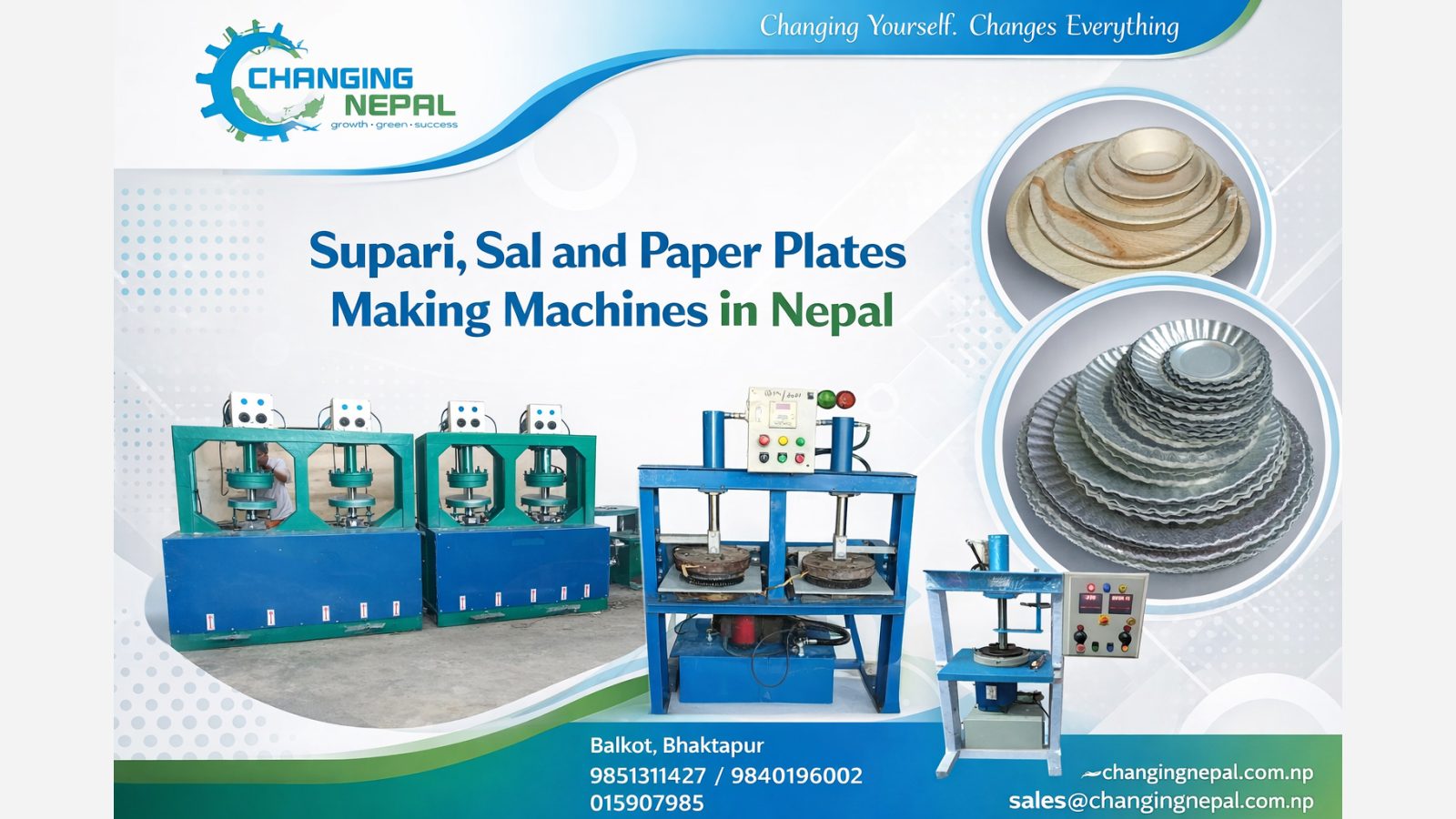 Eco-Friendly Plate Manufacturing in Nepal: Paper, Supari & Sal Leaf Machines