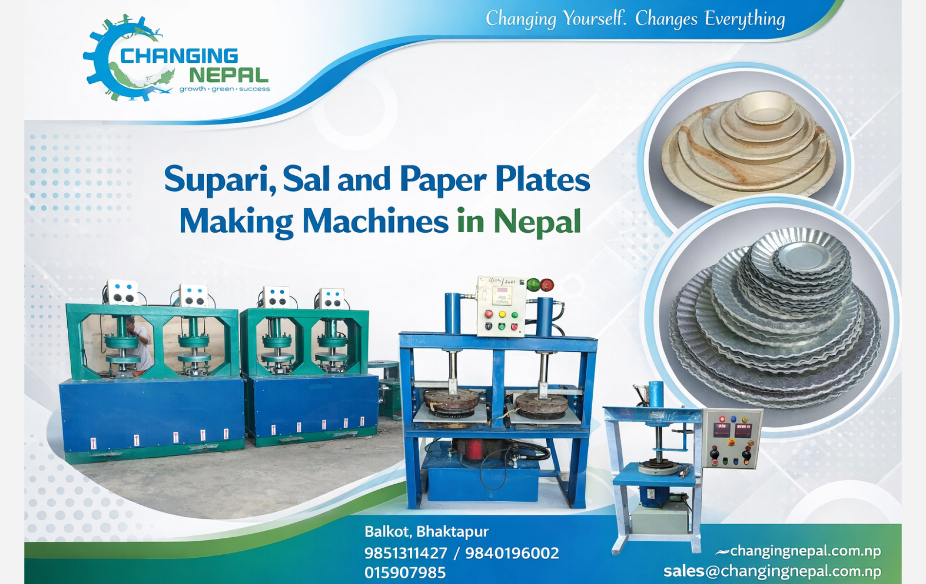 Eco-Friendly Plate Manufacturing in Nepal: Paper, Supari & Sal Leaf Machines