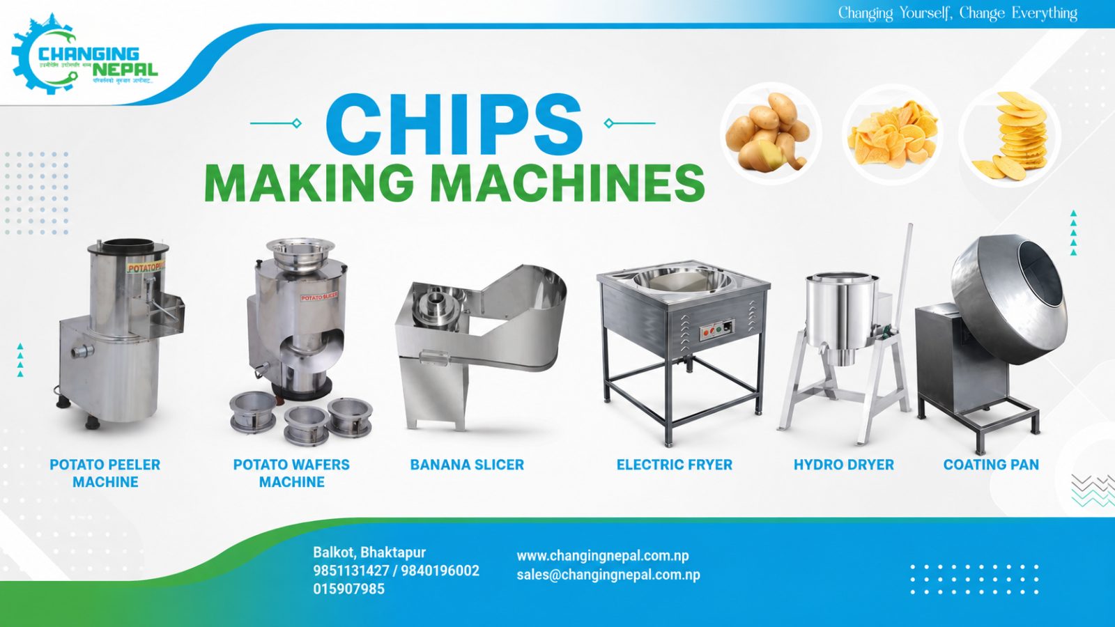 Chips Production in Nepal: Process, Machines Required and their Prices