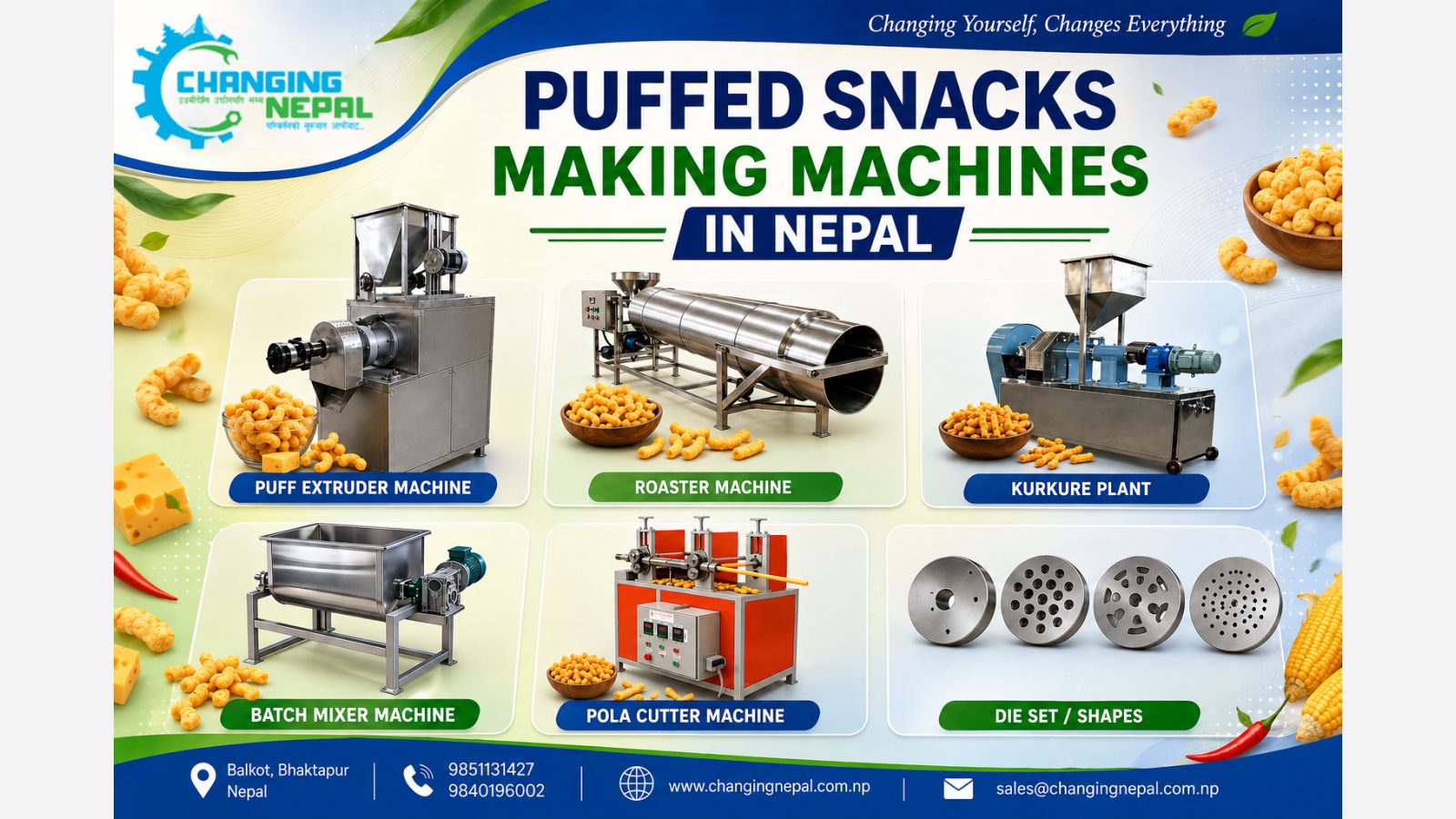 Puffed Snacks Making Machines in Nepal